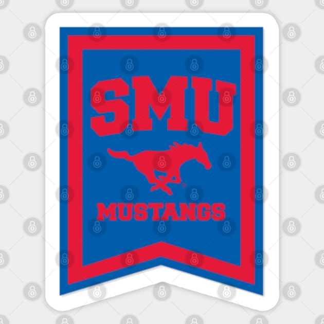 SMU Banner Sticker by one-broke-kid